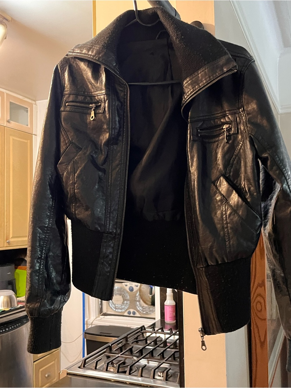 Black biker jacket
